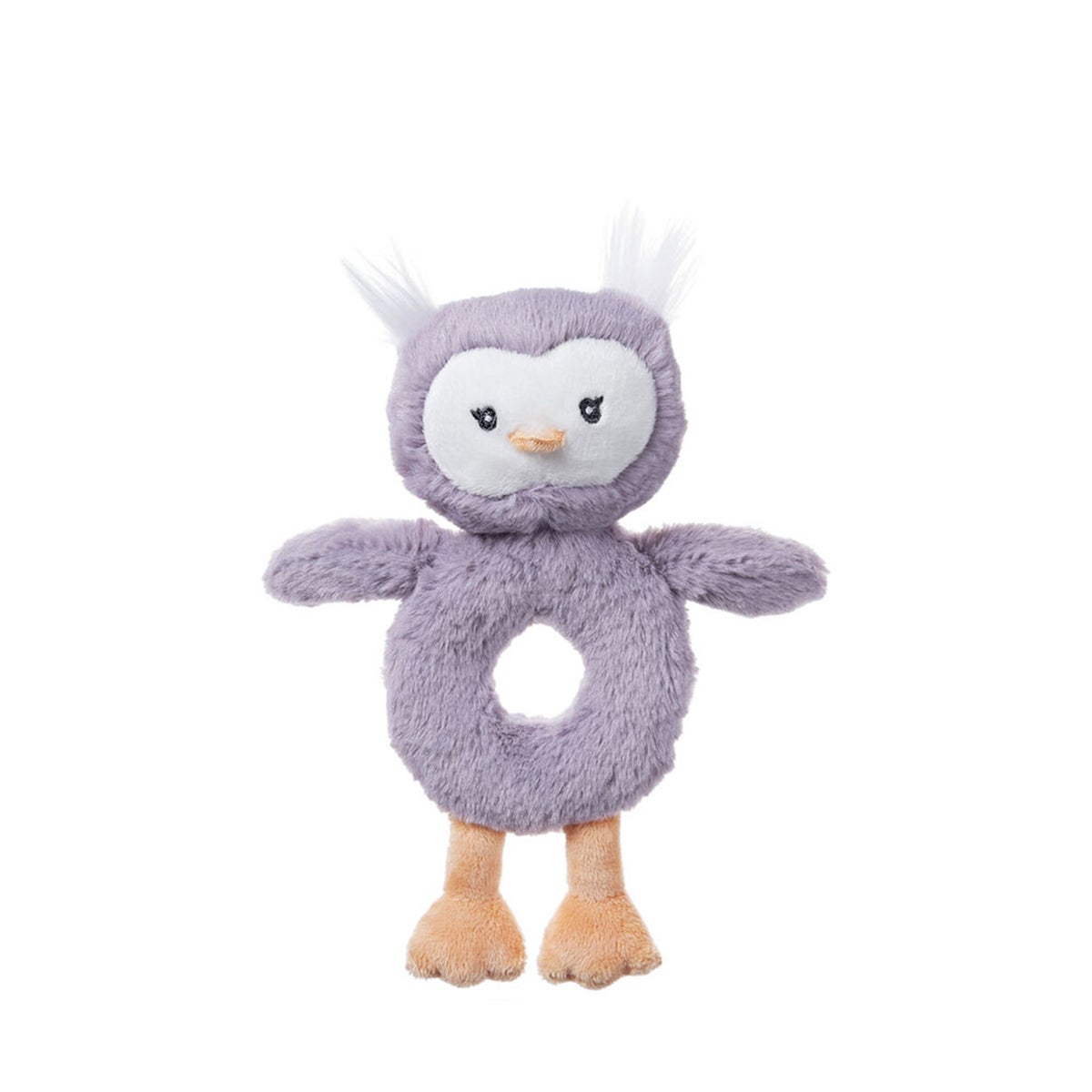 BABY - 7.5" LIL' LUVS OWL RING RATTLE (6) BL